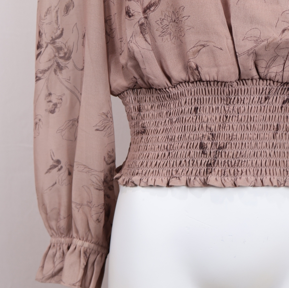 Elie Tahari Dusty Rose Floral Blouse - Picture 8 of 12